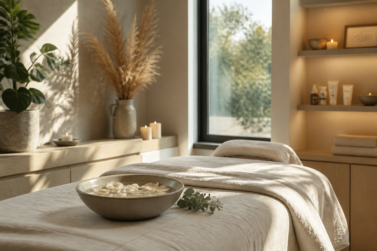 Calm spa interior